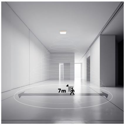 LED Luce da bagno con sensore di movimento e crepuscolo NIVERA LED/12W/230V IP54 3000/4000/6000K 22,5x22,5 cm bianco + telecomando