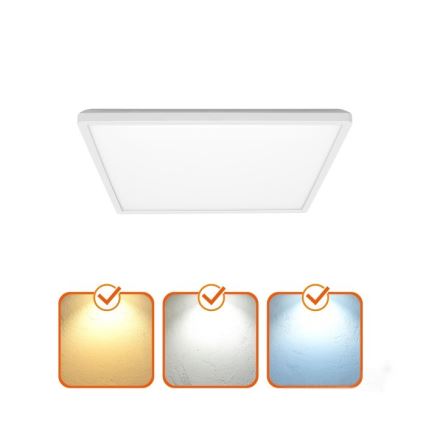 LED Luce da bagno con sensore di movimento e crepuscolo NIVERA LED/12W/230V IP54 3000/4000/6000K 22,5x22,5 cm bianco + telecomando