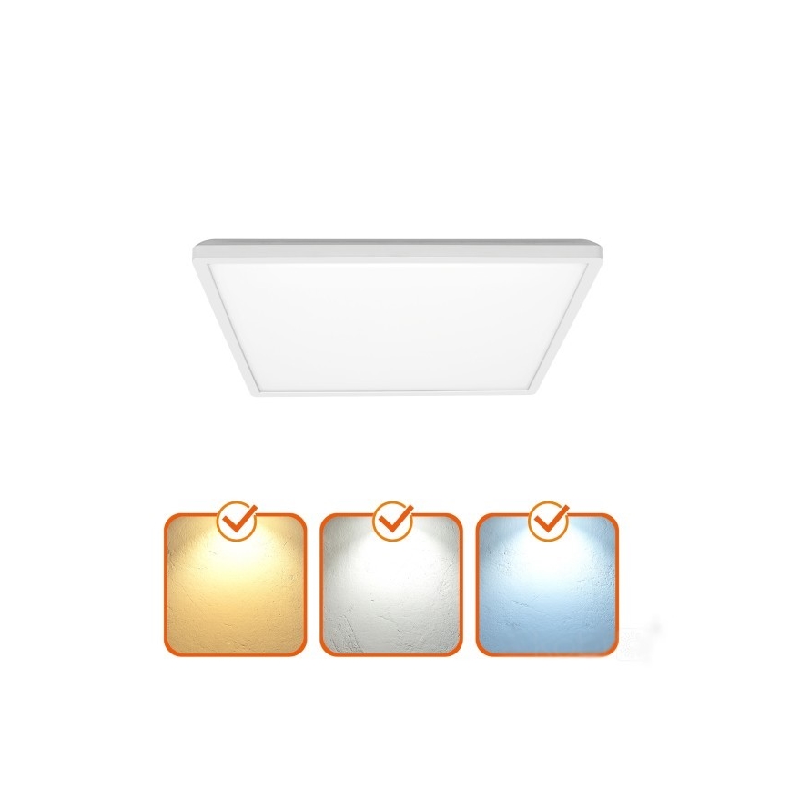 LED Luce da bagno con sensore di movimento e crepuscolo NIVERA LED/12W/230V IP54 3000/4000/6000K 22,5x22,5 cm bianco + telecomando
