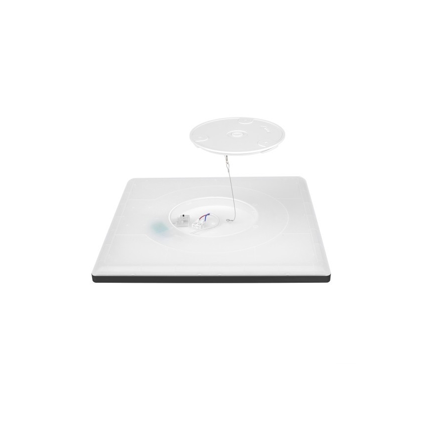 LED Luce da bagno con sensore di movimento e crepuscolo NIVERA LED/12W/230V IP54 3000/4000/6000K 22,5x22,5 cm nero + telecomando