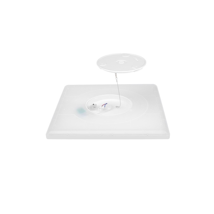 LED Luce da bagno con sensore di movimento e crepuscolo NIVERA LED/18W/230V IP54 3000/4000/6000K 30x30 cm bianco + telecomando