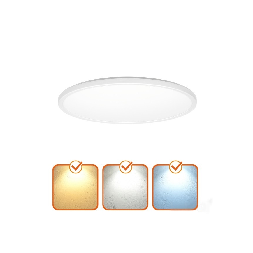 LED Luce da bagno con sensore di movimento e crepuscolo NIVERA LED/18W/230V IP54 3000/4000/6000K diametro 30 cm bianco + telecomando
