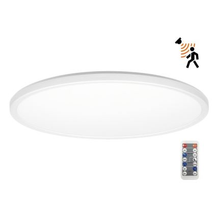 LED Luce da bagno con sensore di movimento e crepuscolo NIVERA LED/32W/230V IP54 3000/4000/6000K diametro 42 cm bianco + telecomando