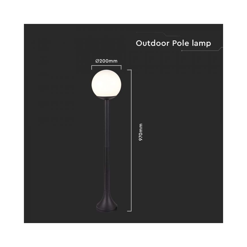 Lampada da esterno 1xE27/60W/230V IP44 97 cm nero