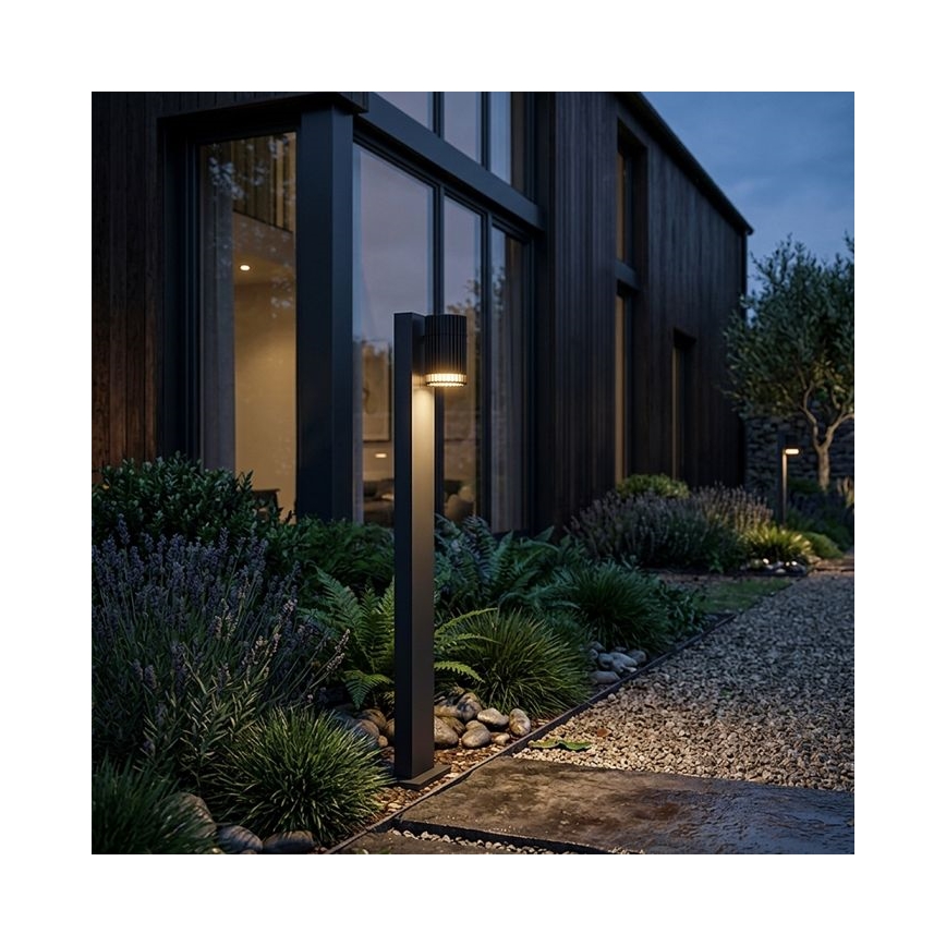 Lampada da esterno 1xGU10/10W/230V IP44 80 cm nera