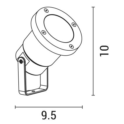 Lampada da esterno 1xGU10/5W/230V IP65 bianco