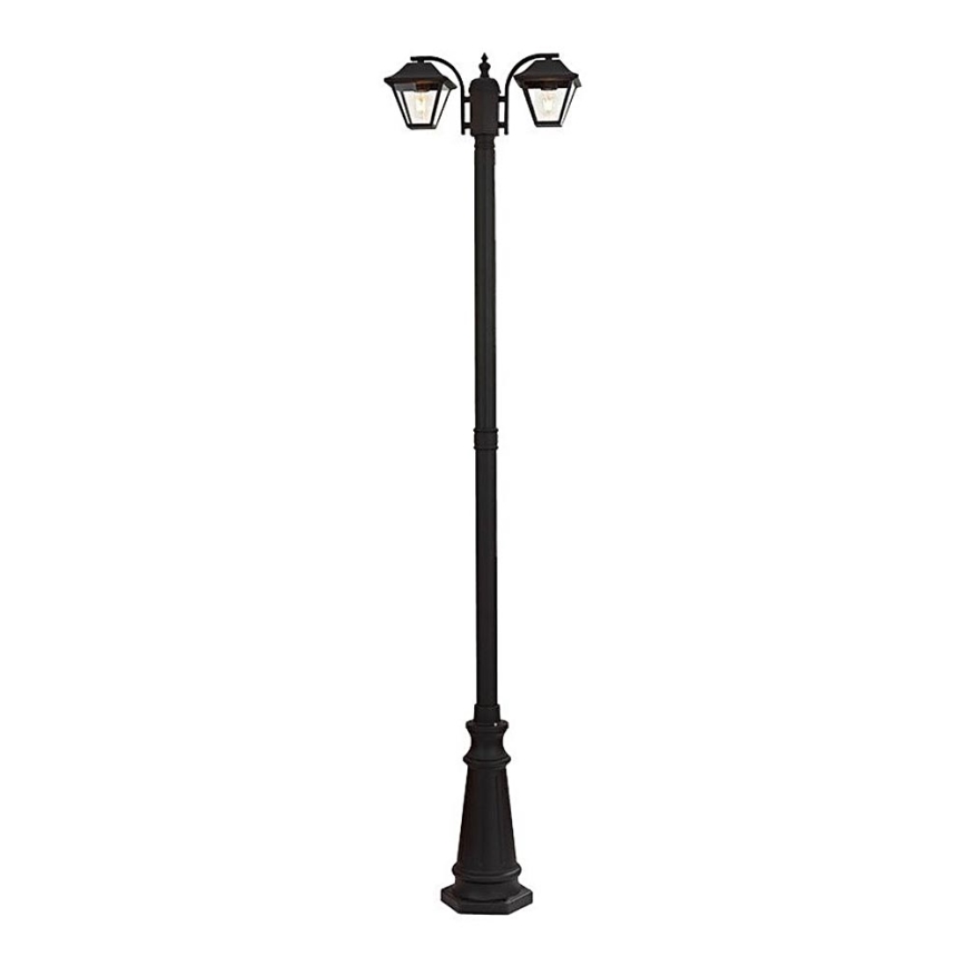 Lampada da esterno 2xE27/60W/230V IP44 232 cm nera