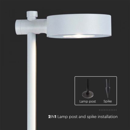 Lampada da esterno a LED 7W/230V 3000K IP65 bianca 102 cm