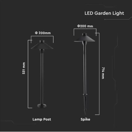 Lampada da esterno a LED GARDEN LED/7W/230V 3000K IP65