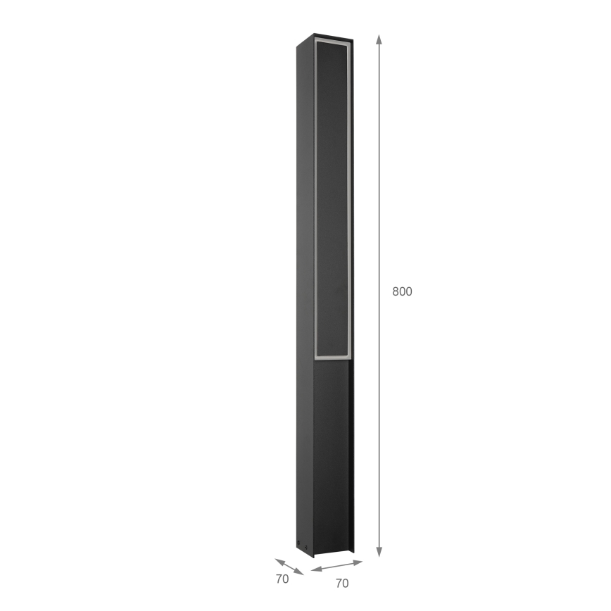 Lampada da esterno a LED MODO LED/23,4W/230V 4000K IP44 80 cm nera