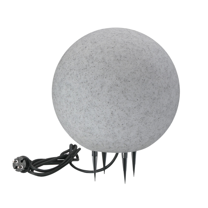 Lampada da esterno ARGENTO 1xE27/15W/230V diametro 30 cm IP65 grigio