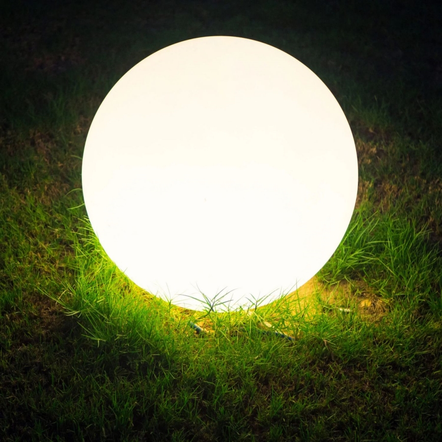 Lampada da esterno ARGENTO 1xE27/15W/230V diametro 40 cm IP65 bianco