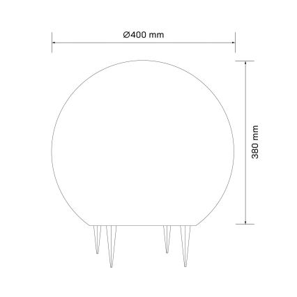 Lampada da esterno ARGENTO 1xE27/15W/230V diametro 40 cm IP65 bianco