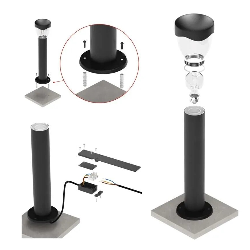 Lampada da esterno ARTEO 1xE27/15W/230V IP44 80 cm