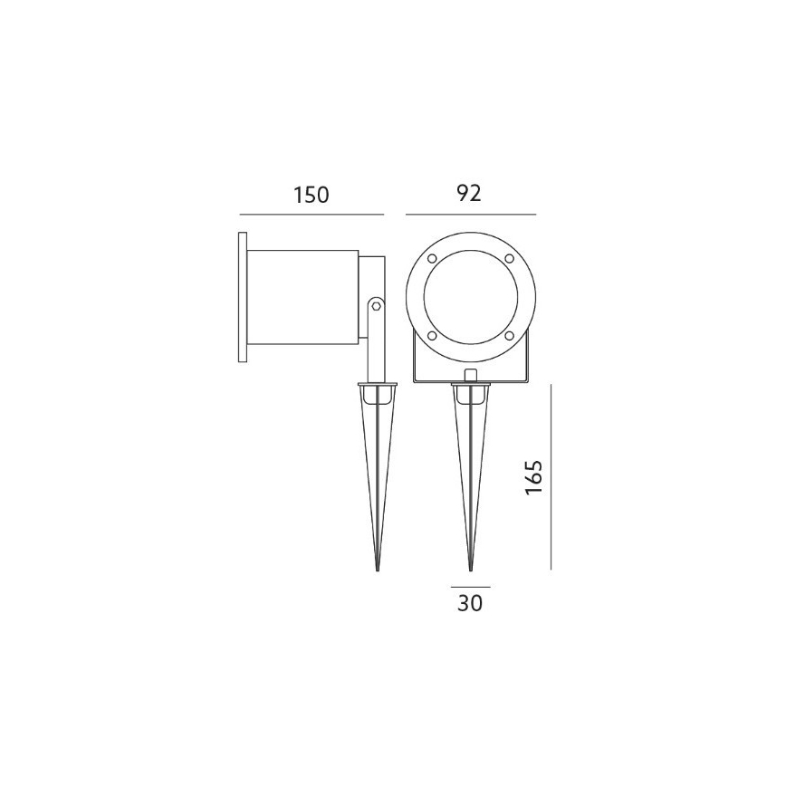 Lampada da esterno BLAKE 2 GU10/50W/230V IP65