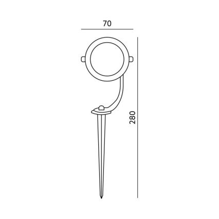 Lampada da esterno BLAKE UNO 1xGU10/35W/230V IP65 nera