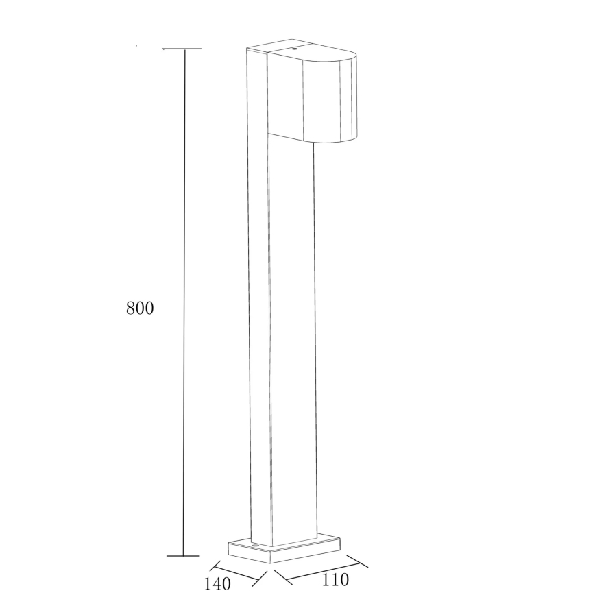 Lampada da esterno BOSTON 1xGU10/10W/230V 80 cm IP54 nero