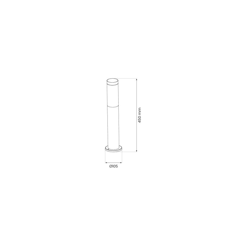 Lampada da esterno BROOKLYN 1xE27/60W/230V 45 cm IP44 cromo opaco