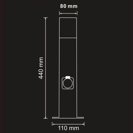 Lampada da esterno con presa DALLAS 1xE27/12W/230V IP44 antracite