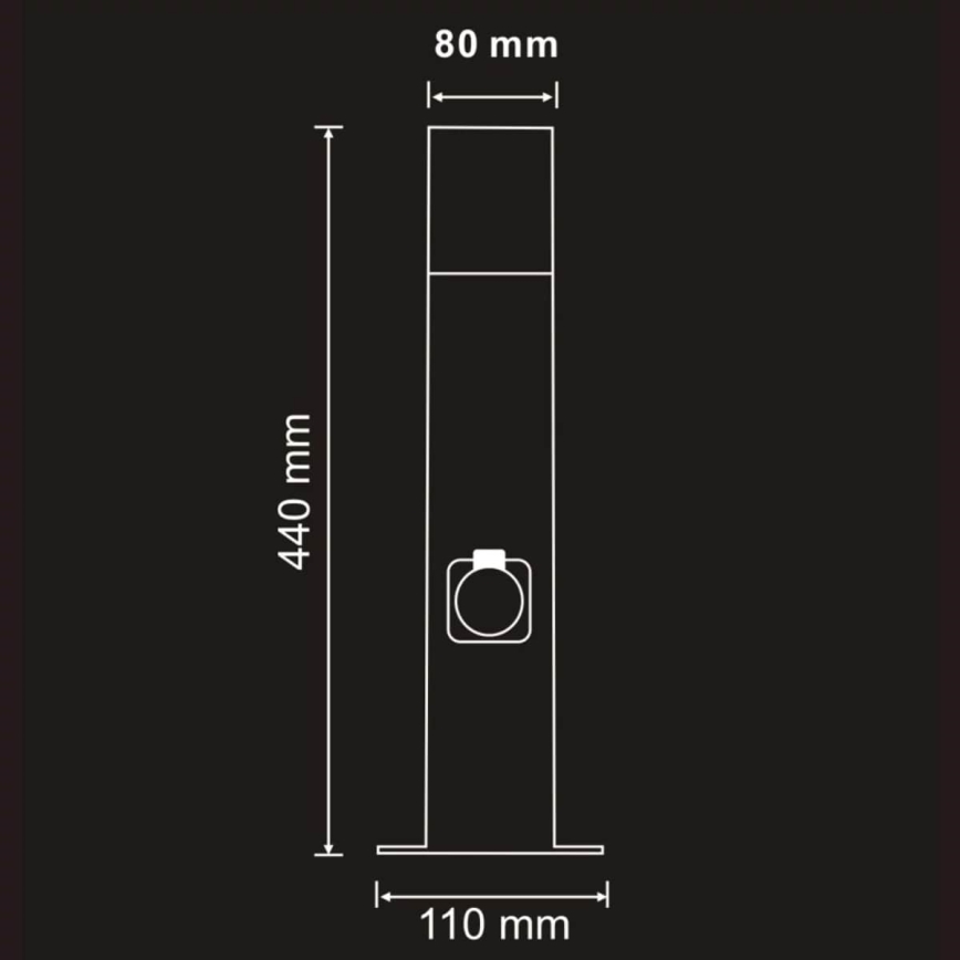 Lampada da esterno con presa DALLAS 1xE27/12W/230V IP44 antracite