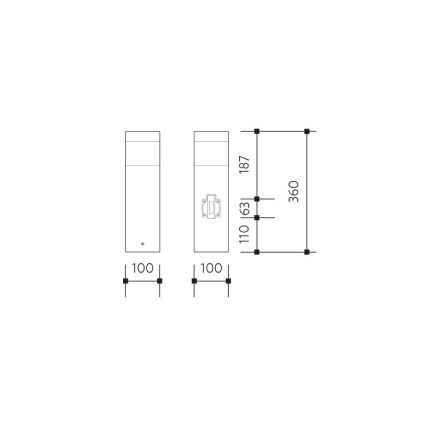 Lampada da esterno con presa GARD 1xE14/60W/230V SCHUKO IP44