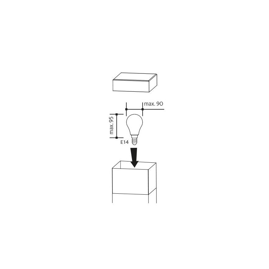 Lampada da esterno con presa GARD 1xE14/60W/230V SCHUKO IP44