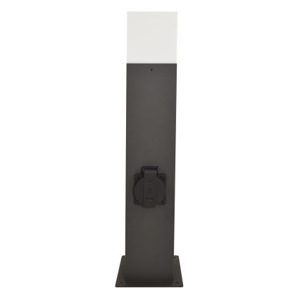 Lampada da esterno con presa NEW YORK 1xE27/12W/230V IP44 44 cm grafite