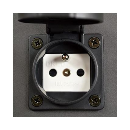 Lampada da esterno con presa NEW YORK 1xE27/12W/230V IP44 44 cm grafite