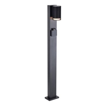 Lampada da esterno con presa SCHUKO 1x GU10/10W/230V IP44 80 cm nera