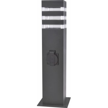 Lampada da esterno con presa TEKSAS 1xE27/20W/230V 44 cm IP44 nero