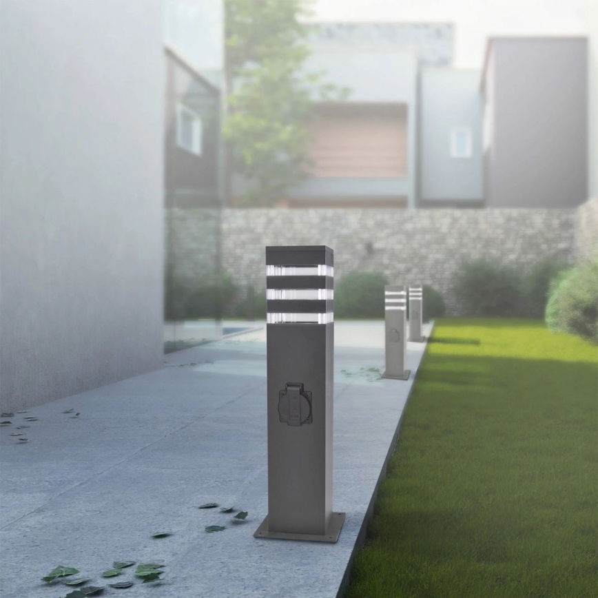 Lampada da esterno con presa TEKSAS 1xE27/20W/230V 44 cm IP44 nero