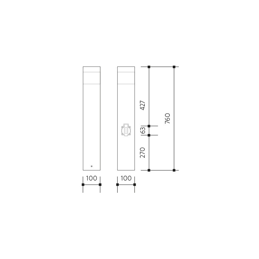 Lampada da esterno con sensore e presa GARD 1xE14/60W IP44