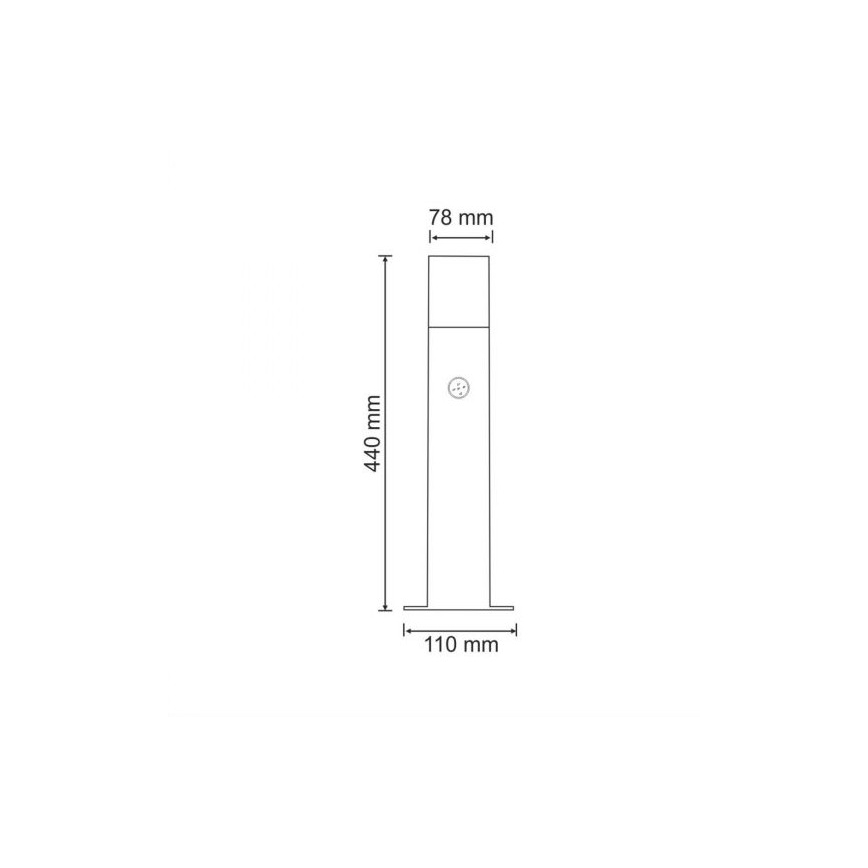 Lampada da esterno con sensore NEW YORK 1xE27/12W/230V IP44 44 cm antracite