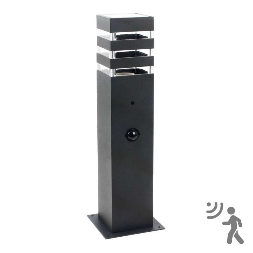 Lampada da esterno con sensore TEKSAS 1xE27/12W/230V IP44 44 cm antracite