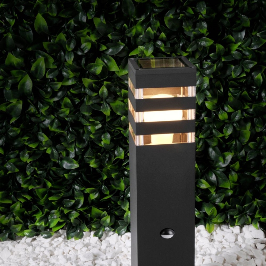 Lampada da esterno con sensore TEKSAS 1xE27/12W/230V IP44 44 cm antracite