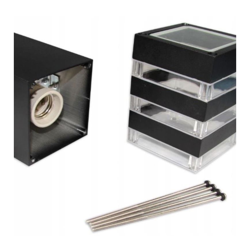 Lampada da esterno con sensore TEKSAS 1xE27/12W/230V IP44 44 cm antracite