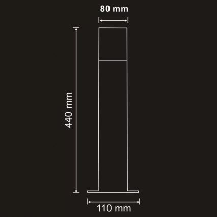 Lampada da esterno DALLAS 1xE27/12W/230V IP44 44 cm antracite