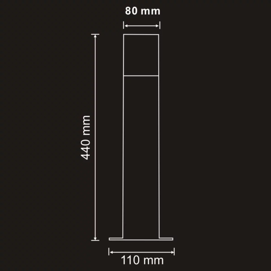 Lampada da esterno DALLAS 1xE27/12W/230V IP44 44 cm antracite