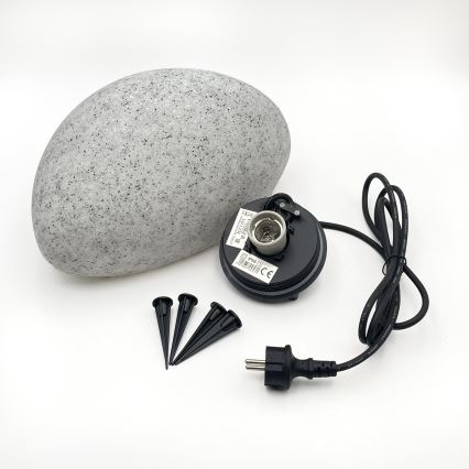 Lampada da esterno decorativa LUMISTONE 1xE27/15W/230V IP65 diam. 31,8 cm