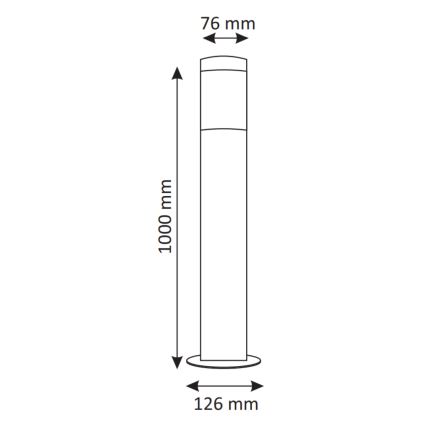 Lampada da esterno LED RGBW dimmerabile LIVIA 1xE27/6,5W/230V 2700-6500K Wi-Fi 100 cm IP44 argento