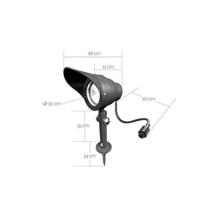 Lampada da esterno EASY CONNECT 1xGU10/4W/230V IP67 nero