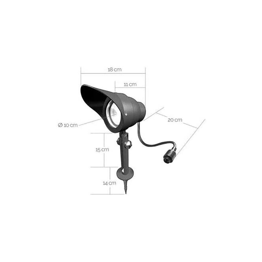 Lampada da esterno EASY CONNECT 1xGU10/4W/230V IP67 nero