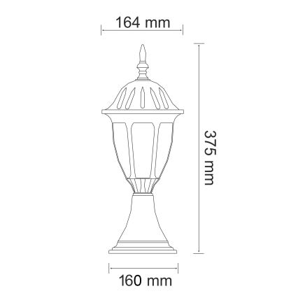 Lampada da esterno FLORENCJA 1xE27/20W/230V IP43