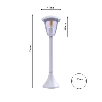 Lampada da esterno FOX 1xE27/40W/230V IP44 bianco