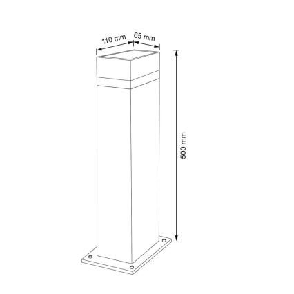 Lampada da esterno GILBERT 1xGU10/10W/230V IP44 50 cm