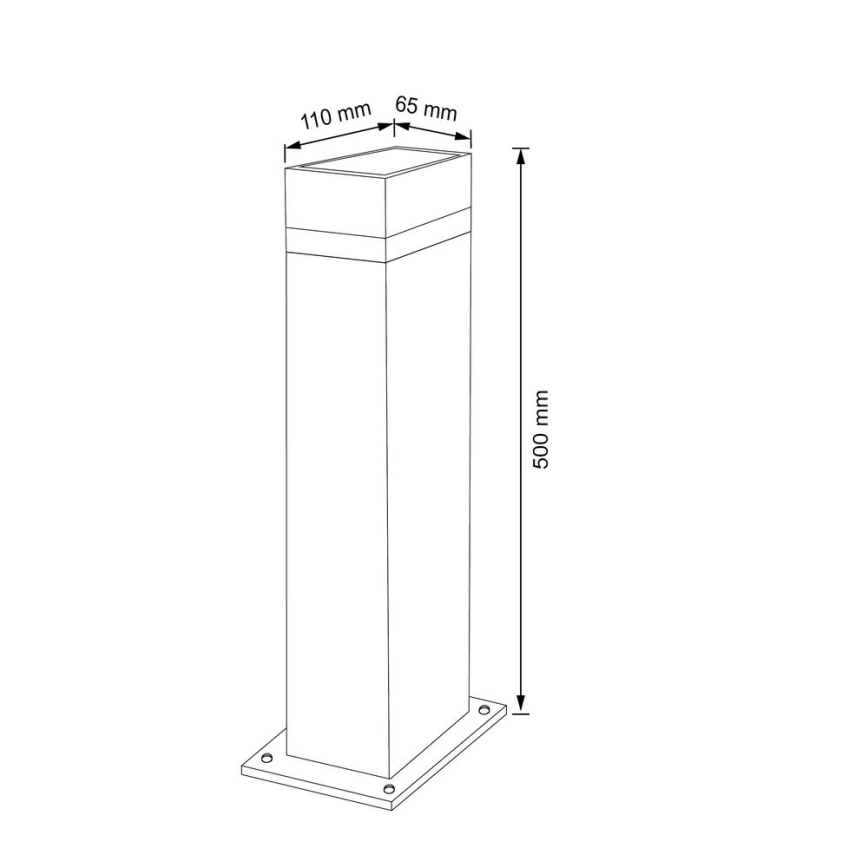 Lampada da esterno GILBERT 1xGU10/10W/230V IP44 50 cm