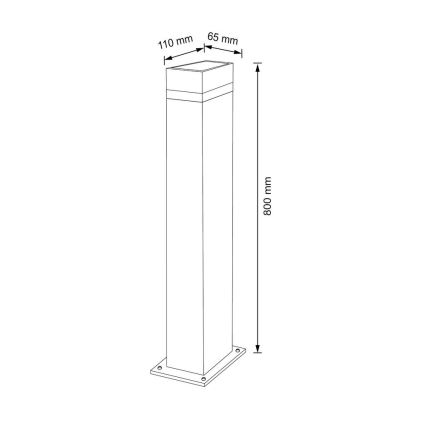 Lampada da esterno GILBERT 1xGU10/10W/230V IP44 80 cm