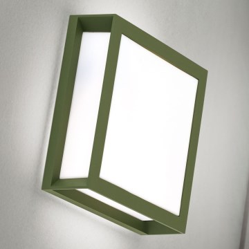Lampada da esterno HENRY 2xE27/15W/230V 26x26 cm IP44 verde