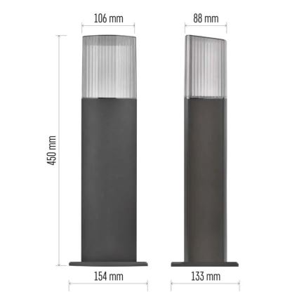 Lampada da esterno LANA 1xE27/25W/230V IP54 45 cm
