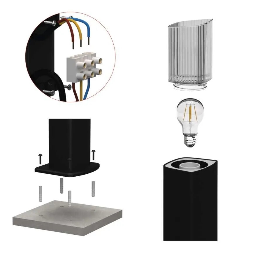 Lampada da esterno LANA 1xE27/25W/230V IP54 75 cm